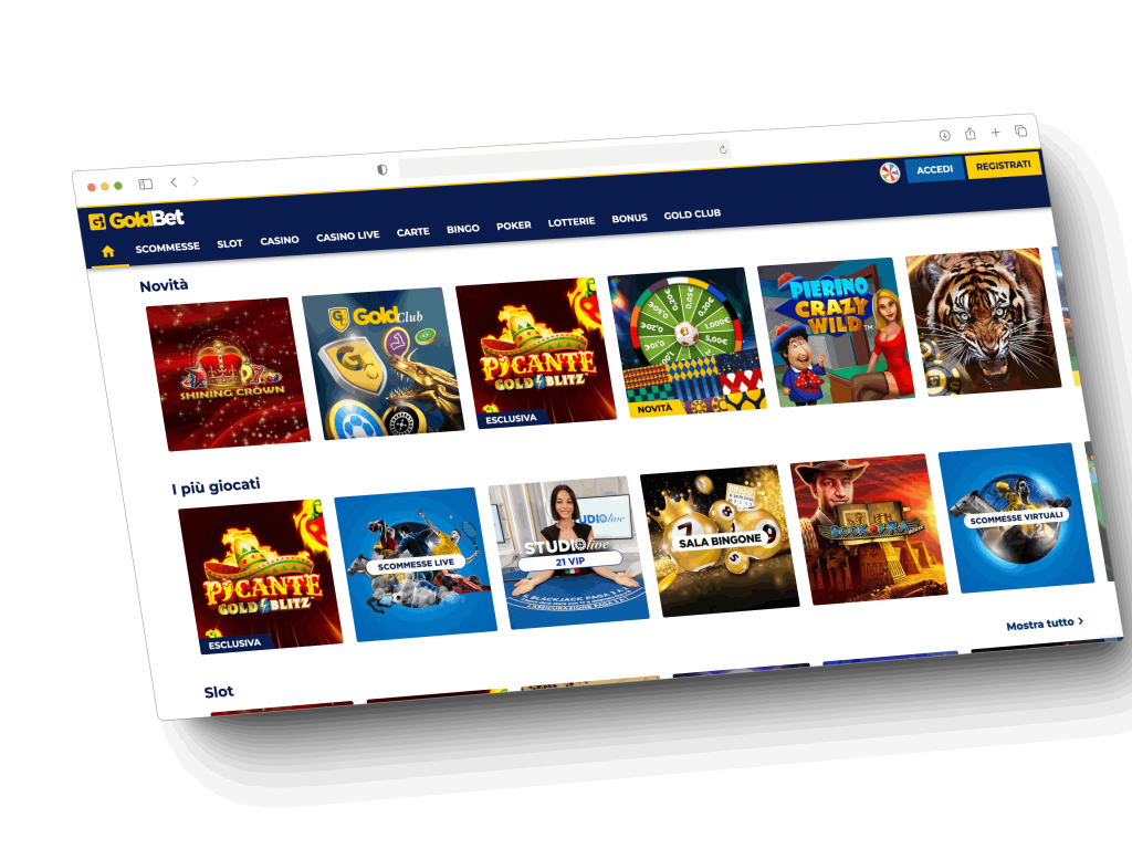 Goldbet Access: Piattaforma di Scommesse e Casinò Online