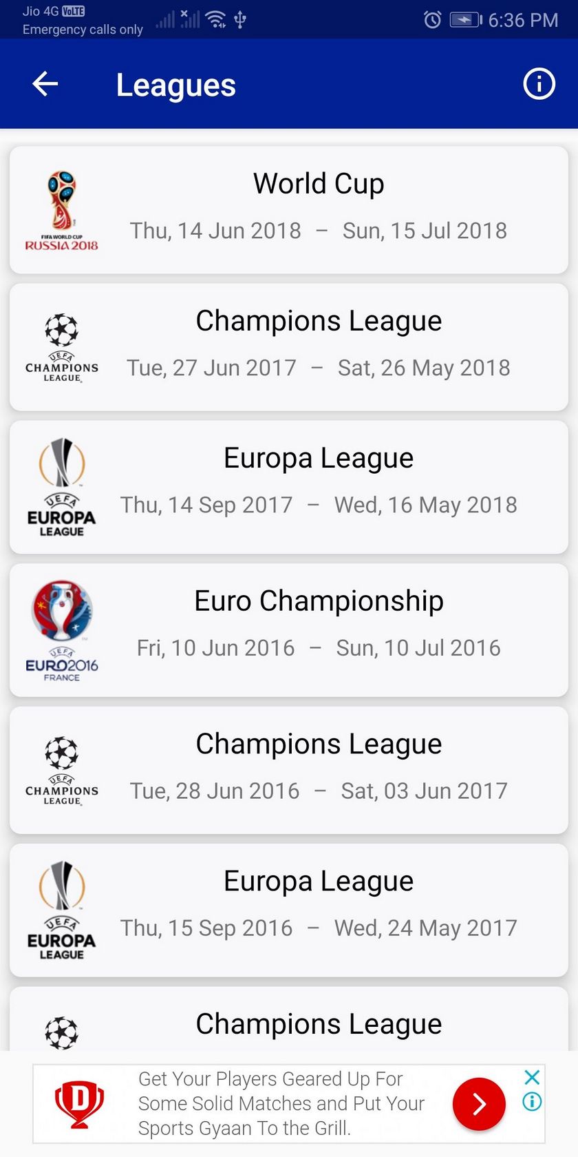 Livescores and Most Recent Football Results