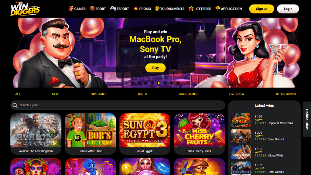 Online Casino Experience at Success Diggers Casino Site