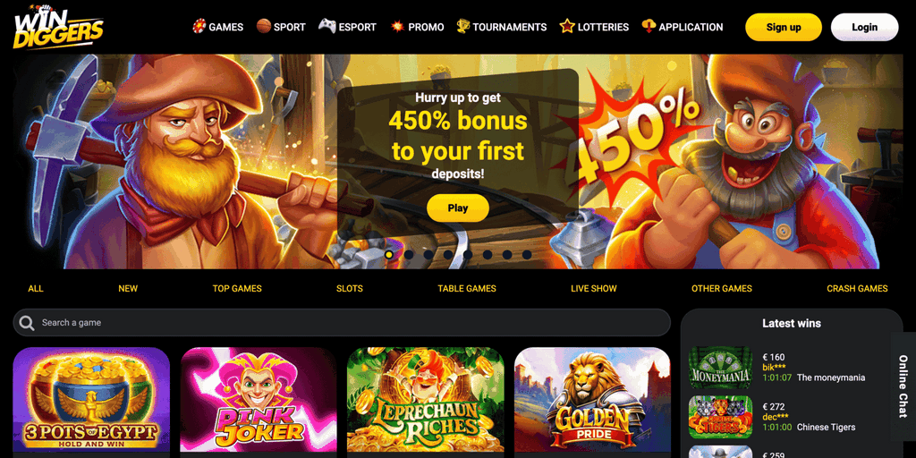 Win Diggers Casino Site Review - Get No Down Payment Bonuses (2025 )